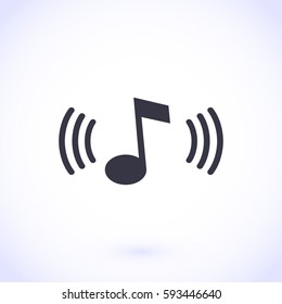 Music icon, vector illustration. Flat design eps 10
