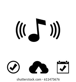 Music icon, vector illustration. Flat design eps 10