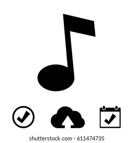 Music icon, vector illustration. Flat design eps 10