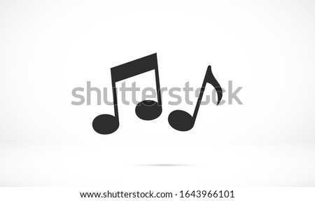 Music icon, vector illustration. Flat design style