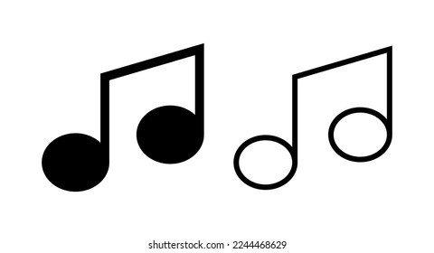 Music icon vector illustration. note music sign and symbol