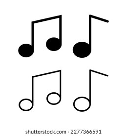 Music icon vector illustration. note music sign and symbol