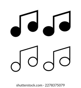 Music icon vector illustration. note music sign and symbol