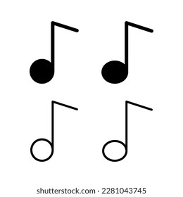 Musiksymbol, Vektorgrafik. Notenmusikzeichen und -symbol