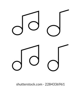 Music icon vector illustration. note music sign and symbol