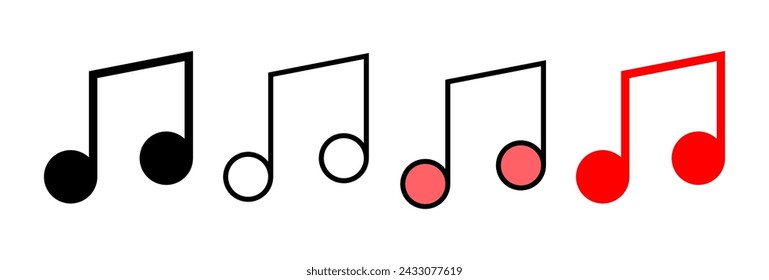 Musik-Symbol Vektor-Illustration. Note Musik-Zeichen und Symbol