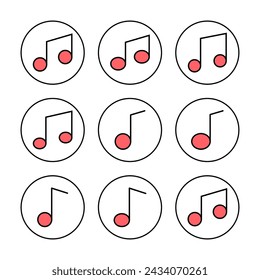 Music icon vector illustration. note music sign and symbol