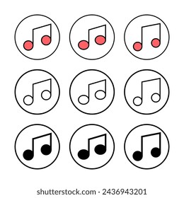 Music icon vector illustration. note music sign and symbol