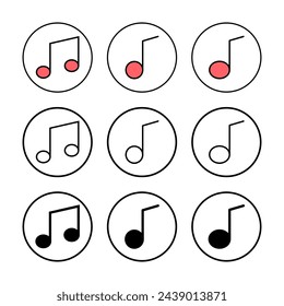 Music icon vector illustration. note music sign and symbol