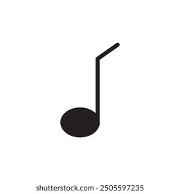 Vektorgrafik des Musiksymbols. Hinweis Musikzeichen trendy Stil Illustration für Web und app.eps