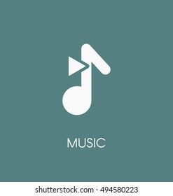 Music icon vector illustration. Play the music.