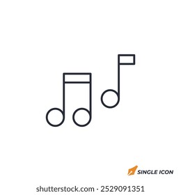 Music icon vector illustration. Music symbol isolated on white background
