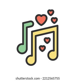 Musiksymbol, Vektorbild. Kann auch für körperliche Fitness eingesetzt werden. Geeignet für mobile Apps, Web-Apps und Printmedien.