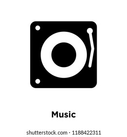 Music icon vector isolated on white background, logo concept of Music sign on transparent background, filled black symbol