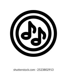 music icon. vector line icon for your website, mobile, presentation, and logo design.