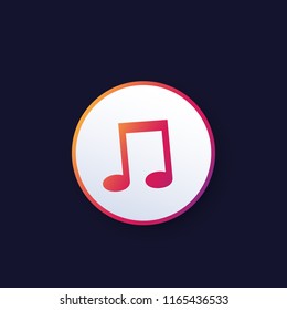 music icon, vector logo for apps and web