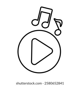 Music icon Vector logo set flat