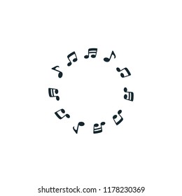 music icon vector logo template