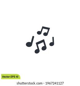 music icon vector logo template