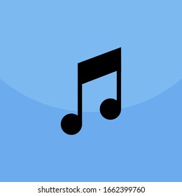 Music icon vector, Melody, audio sign