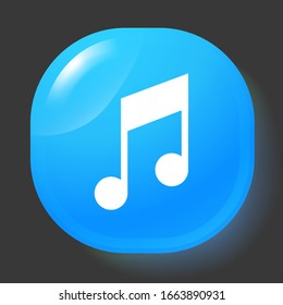 Music icon vector, Melody, audio sign