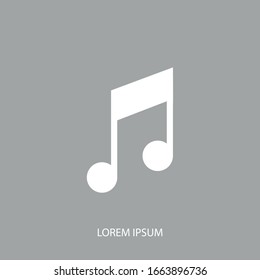 Music icon vector, Melody, audio sign