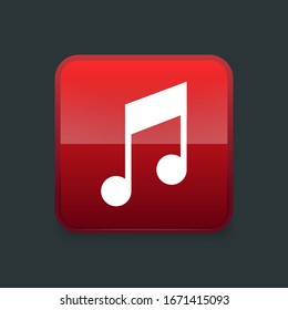 Music icon vector, Melody, audio sign