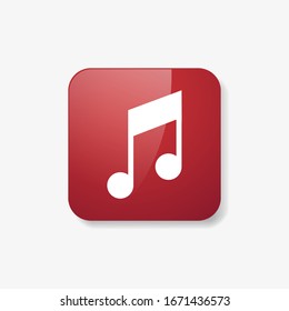 Music icon vector, Melody, audio sign