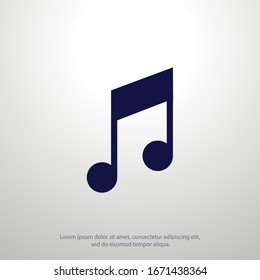 Music icon vector, Melody, audio sign