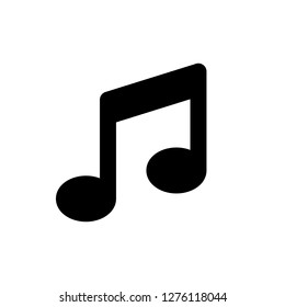 Music icon vector, Melody, song, note, sound, audio sign Isolated on white background.
