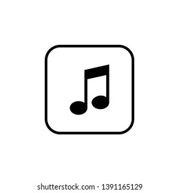 Music icon vector, Melody, song, note, sound, audio sign Isolated.