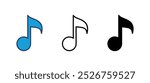 Music icon vector. note music icon vector