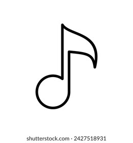 Icono de música vector. nota icono de música vector