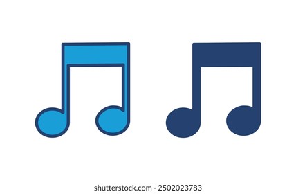 Music icon vector. note music icon vector