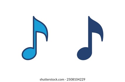 Music icon vector. note music icon vector