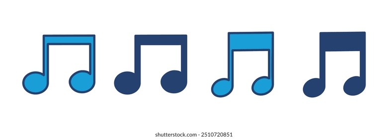 Music icon vector. note music icon vector