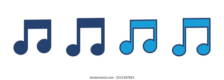 Music icon vector. note music icon vector