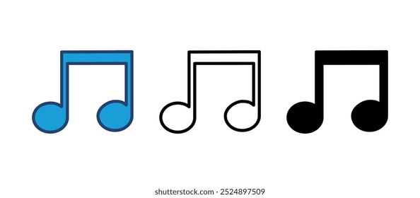 Music icon vector. note music icon vector