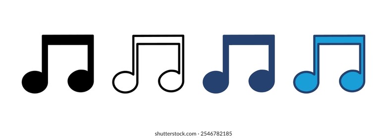 Music icon vector. note music icon vector