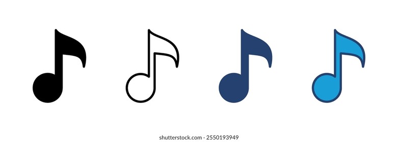 Music icon vector. note music icon vector