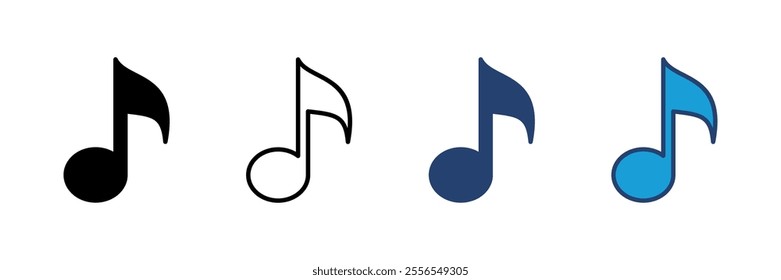 Music icon vector. note music icon vector