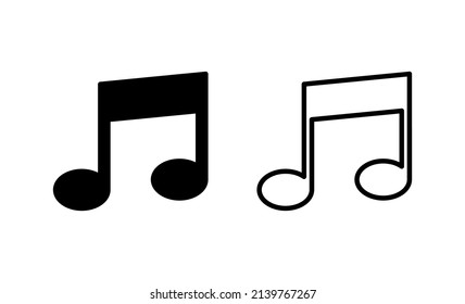 Music icon vector. note music sign and symbol