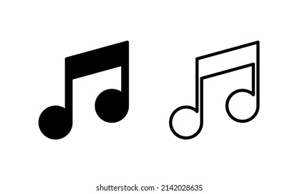 Music icon vector. note music sign and symbol