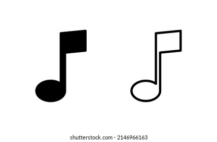 Music icon vector. note music sign and symbol