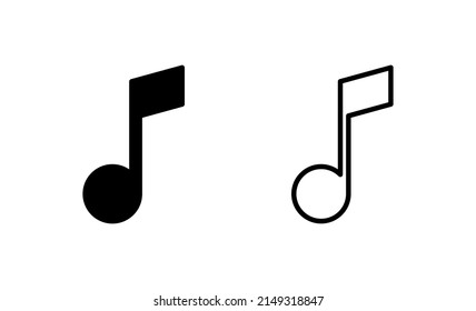 Music icon vector. note music sign and symbol