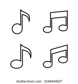 Music icon vector. note music sign and symbol