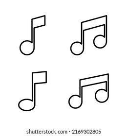 Music icon vector. note music sign and symbol