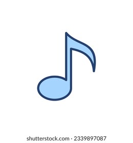 Music icon vector. note music sign and symbol