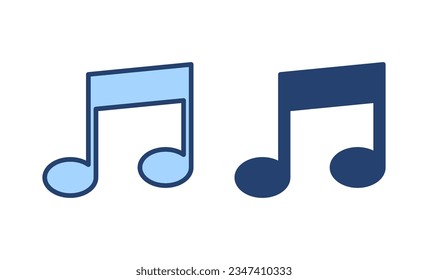 Music icon vector. note music sign and symbol