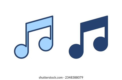 Vector de icono de música. signo de música de notas y símbolo